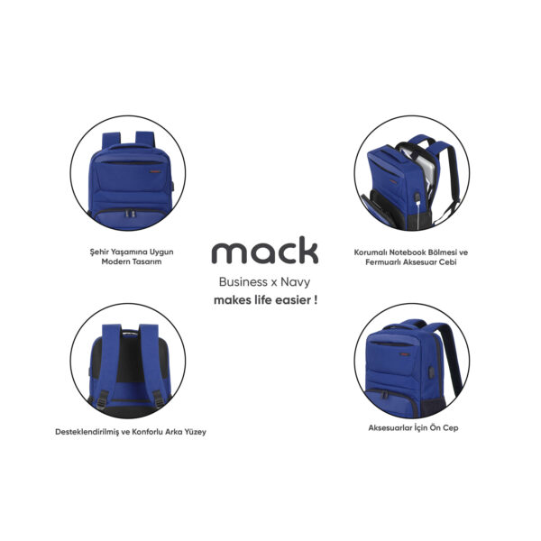 MACK MCC 806 15.6 Business X Notebook Sirt Cantasi Lacivert 7 1 scaled